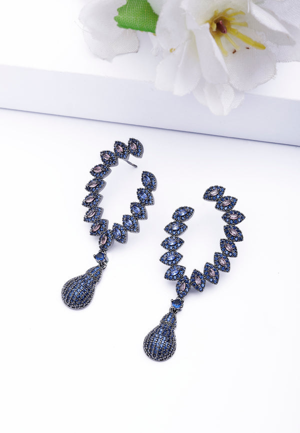 Boucles d'oreilles délicates en forme de feuille